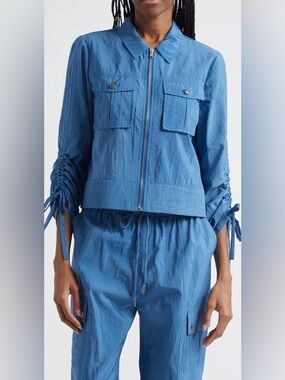 Cinq a Sept Dale Nylon Jacket in Blue Acorn